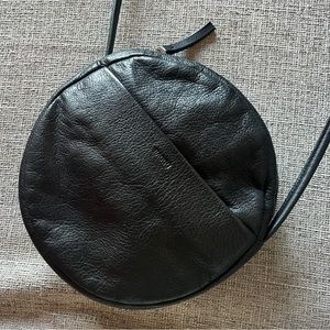 Baggu Circle Purse / Black Leather (out of stock)